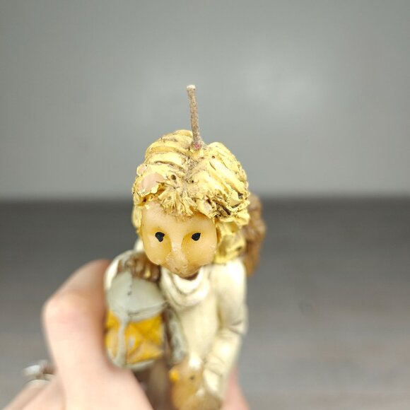 Vintage Angel Candle With Owl & Lantern Novelty Figural Taper Handmade 1996 - Picture 8 of 9